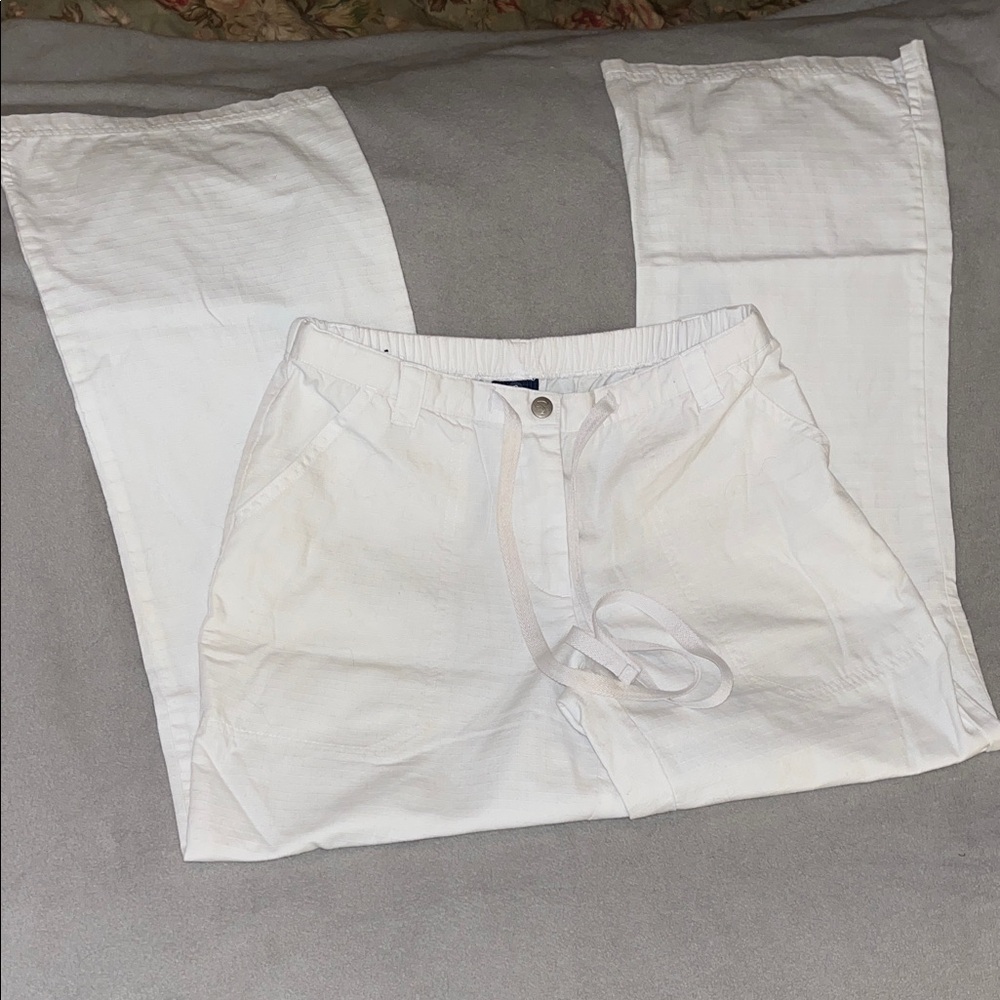 Work Force White Boot Cut Women's Pants